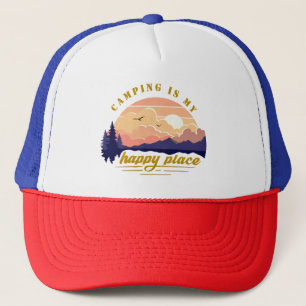 Casquette Le camping est mon endroit heureux