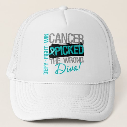 Casquette Le Cancer De L'Ovarien A Pris Le Mauvais Diva (Devant)