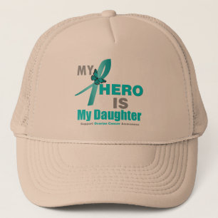 Casquette Le Cancer ovarien mon héros est mon ruban de Teal