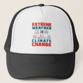 Casquette Le Changement Climatique Est Un Temps Extrême (Devant)