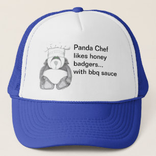 Casquette Le chef d'ours panda aime des blaireaux de miel
