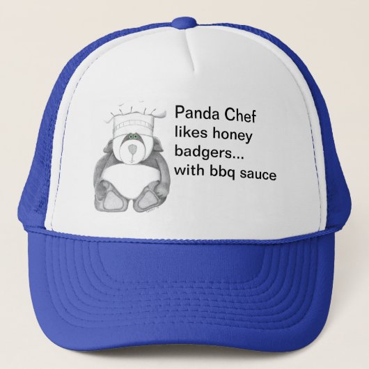 Casquette Le chef d'ours panda aime des blaireaux de miel (Devant)