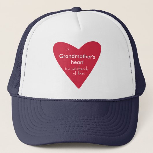 Casquette Le coeur d'une grand-mère (Devant)