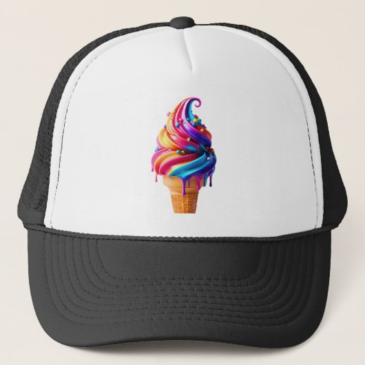 Casquette Le cône de glace classique vibrant de SlipperyJoe' (Devant)