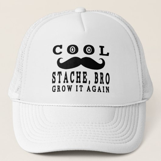Casquette Le cool drôle Stache Bro de moustache l'élèvent (Devant)