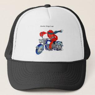 Casquette Le crabe roi de l'Alaska sur la moto