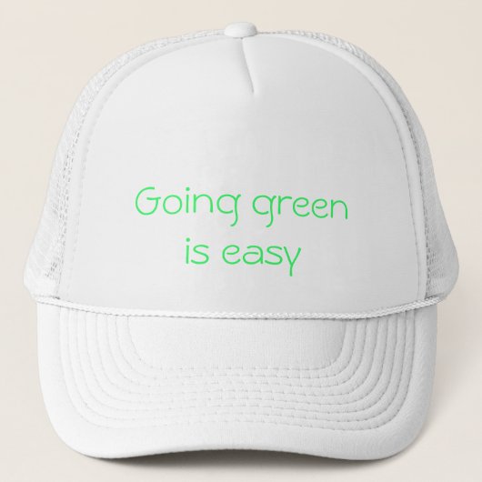 Casquette le devenez écolo, vert allant est facile (Devant)