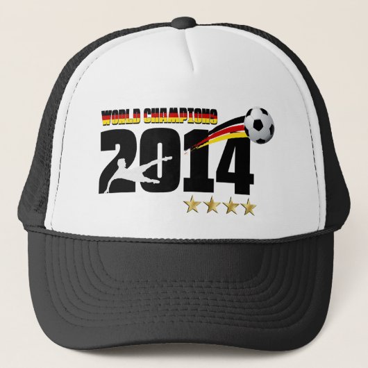 Casquette Le football 2014 de champion du monde de drapeau (Devant)