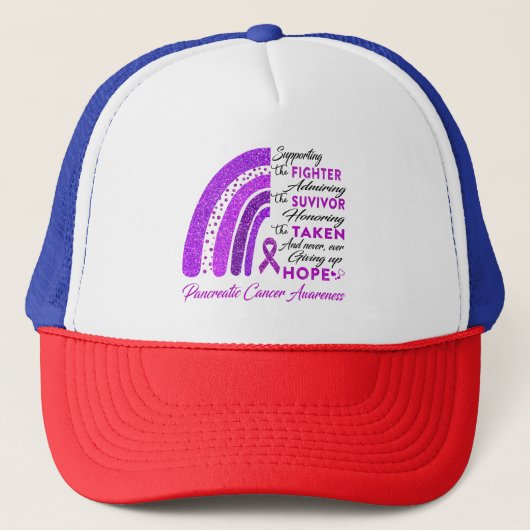 Casquette Le guerrier du cancer du pancréas soutient le comb (Devant)