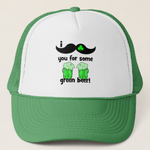 Casquette le jour de St Patrick drôle de moustache