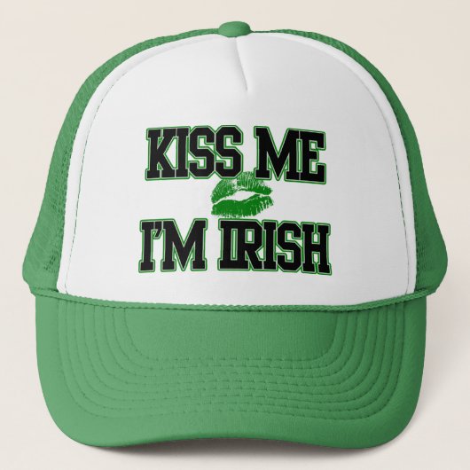 Casquette Le jour drôle de St Patricks, m'embrassent que je (Devant)