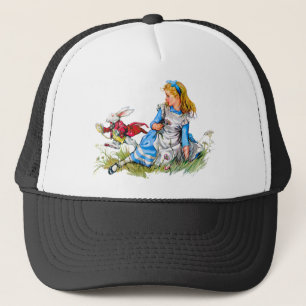 Casquette Le lapin blanc emballe par Alice - il est en