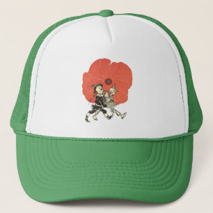 Casquette Le Magicien d’Oz vintage, Dorothy avec des fleurs 