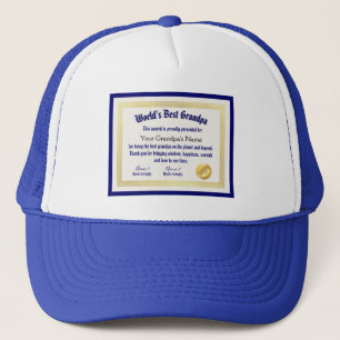 Casquette Le meilleur certificat grand-père du monde Funny m