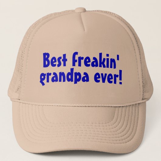 Casquette Le meilleur grand-papa de Freakin jamais (bleu) (Devant)