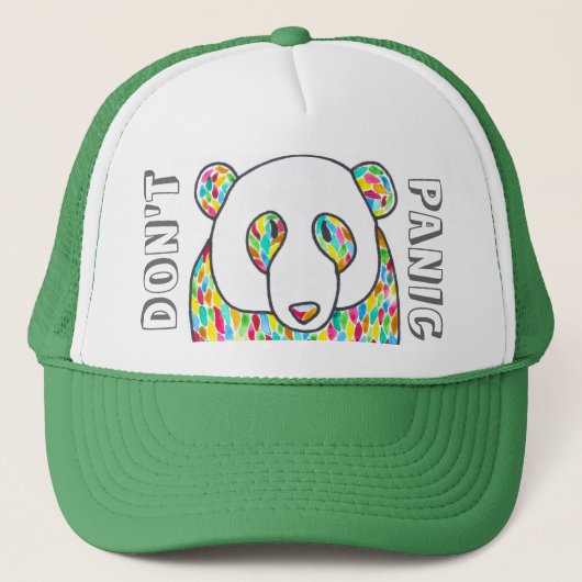 Casquette Le panda de confort "ne paniquent pas" Snapback (Devant)