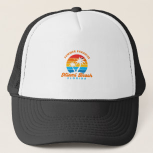 Casquette Le Paradis d'été Miami Beach Floride-coucher-Palms