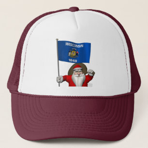 Casquette Le Père Noël Avec L'Ensigne Du Wisconsin