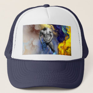 Casquette le physique d'homme musclé en nuances de gris de S
