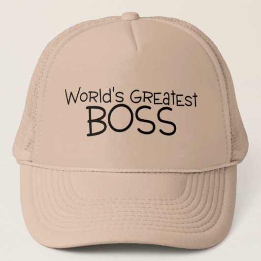 Casquette Le plus grand patron des mondes (Devant)
