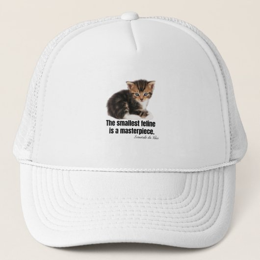 Casquette Le plus petit félin est un chef-d'oeuvre. (Devant)