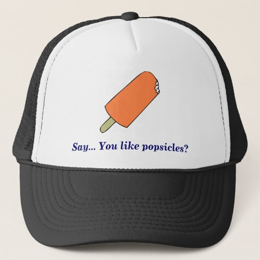 Casquette le popsicle, indiquent… Vous aimez des popsicles ? (Devant)