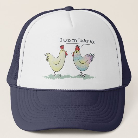 Casquette Le poulet drôle était un oeuf de Pâques (Devant)