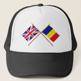 Casquette Le R-U et les drapeaux croisés par Roumanie