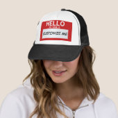 Casquette Le rouge bonjour mon nom est… personnalisable (En situation)