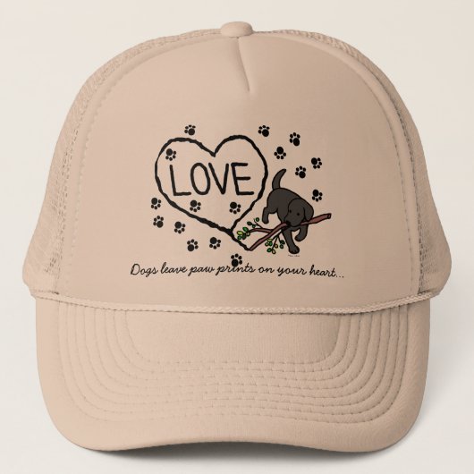 Casquette Le sable noir de Labrador marque avec des lettres (Devant)