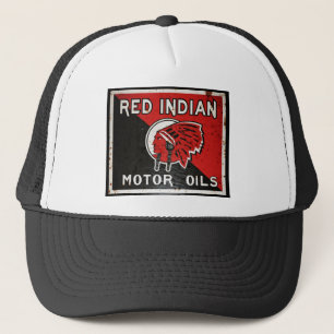 Casquette Le signe indien rouge d'huile de moteur s'est
