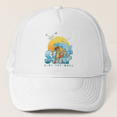 Casquette Le surfeur monte la vague | (Devant)