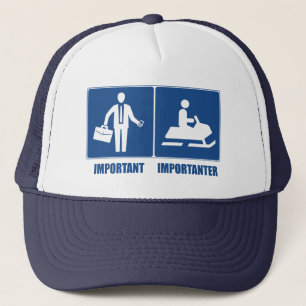 Casquette Le Travail Est Important, La Motoneige Est Importa