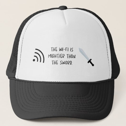 Casquette Le WiFi est plus puissant que l'Épée (Devant)