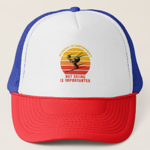 Casquette L'école est importante mais le ski est encore plus