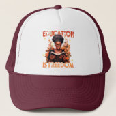 Casquette L'éducation est la liberté Livres enseignants Hist (Devant)