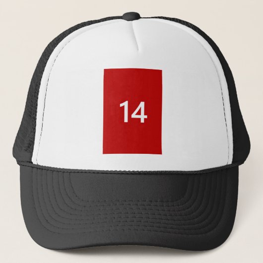 Casquette Légendaire n° 14 en rouge et blanc (Devant)