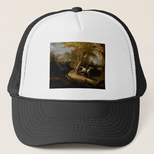 Casquette Légende du cavalier sans tête fantôme d'Halloween (Devant)