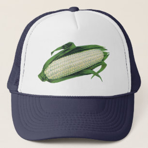 Casquette Légumes vintages de la nourriture Maïs blanc sur l