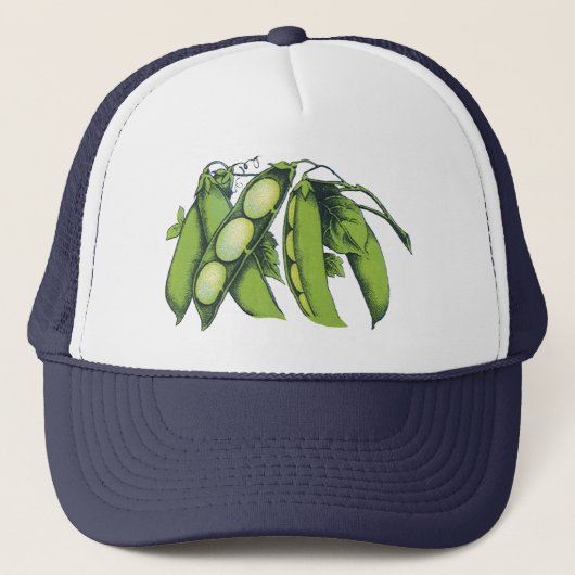 Casquette Légumes vintages ; Haricots de Lima, Aliments Agri (Devant)