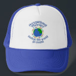 Casquette L'ergothérapie fait tourner le monde<br><div class="desc">OT fait tourner le monde vers le casquette. Un joli cadeau d'ergothérapie pour votre ergothérapeute préféré. Comprend un groupe de personnes tenant la main autour de la planète bleue et verte Terre. Venez ensemble pour faire un changement en aidant les gens à travers le jeu sensoriel.</div>