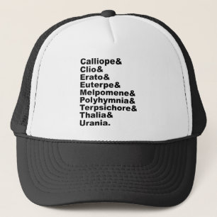 Casquette Les 9 Muses telles que popularisées par la mytholo