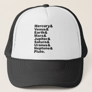 Casquette Les 9 planètes du système solaire (Avant 2006)