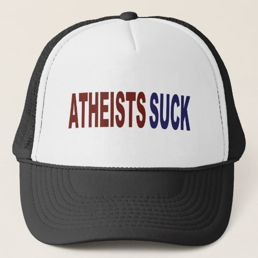 Casquette Les athées sucent (Devant)