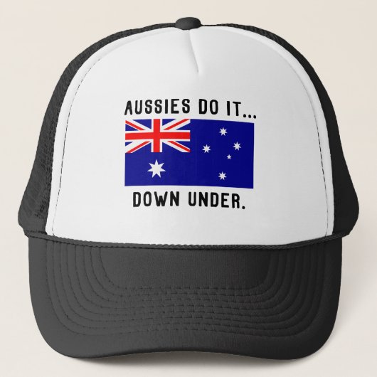 Casquette Les Australiens le font… Vers le bas dessous (Devant)