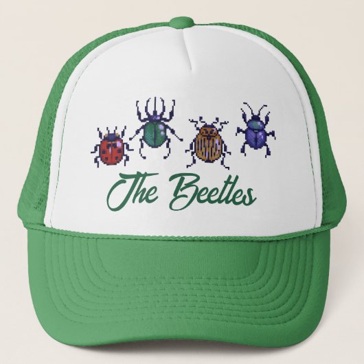 Casquette Les Beetles, l'art des pixels (Devant)