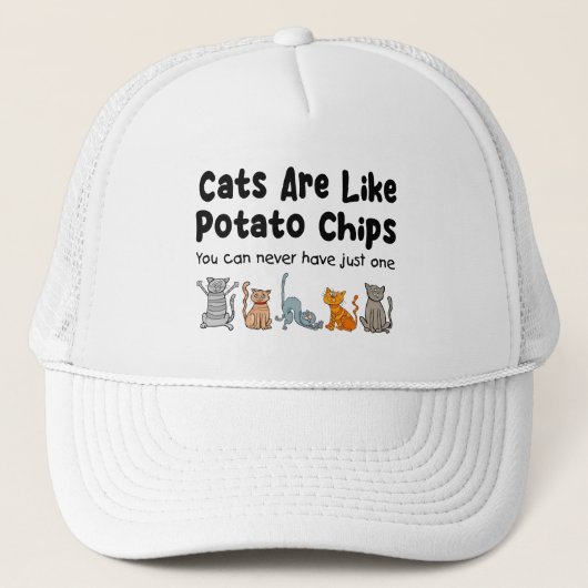 Casquette Les Chats Sont Comme Des Chips De Pomme De Terre Q (Devant)