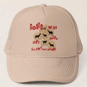 Casquette Les chèvres sont comme des chips de pommes de terr