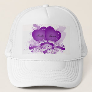 Casquette Les coeurs pourpres et les fleurs ont personnalis