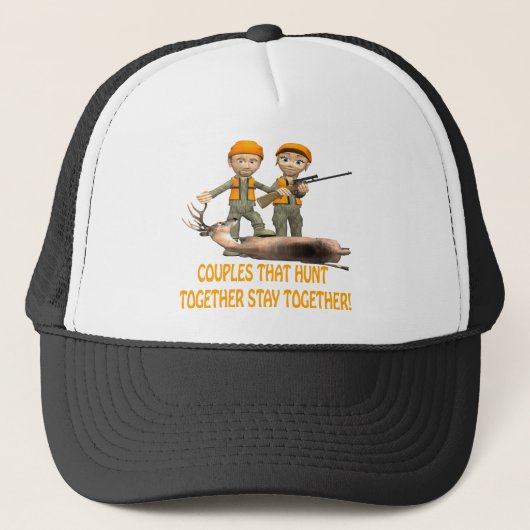 Casquette Les couples qui chassent ensemble restent ensemble (Devant)